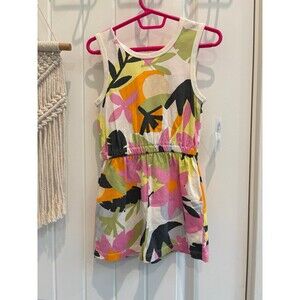 Tea Collection Oasis Floral Tie Shoulder Drop Hem Dress